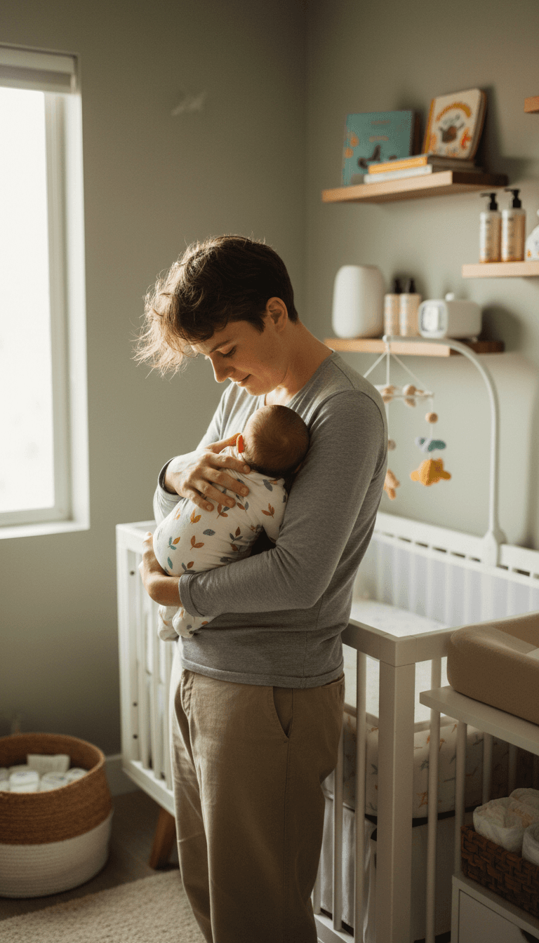 Lactation consultant reviewing a feeding plan with a mother during an in-home visit